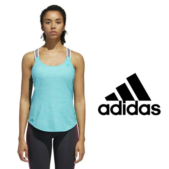 adidas Aqua Blue Climalite X-backPerformance Tank - Picture 1 of 11